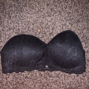 La vie en rose strapless M-L black bra